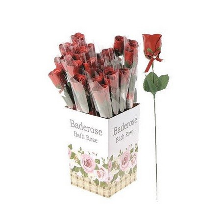 rose en feuilles de savon rouge bordeaux